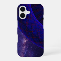 Blue Space Donuts Geometric iPhone 16 Case