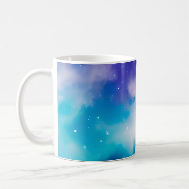 Blue Space Nebulae-Tasse Kaffeetasse (Links)