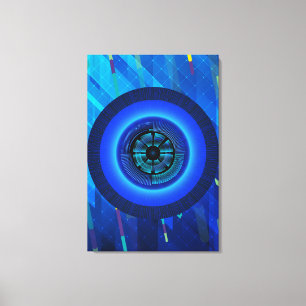 BLUE SPACESHI LEINWANDDRUCK