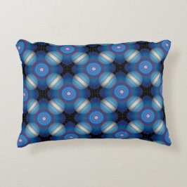 Blue Spacey Geometric Dekokissen