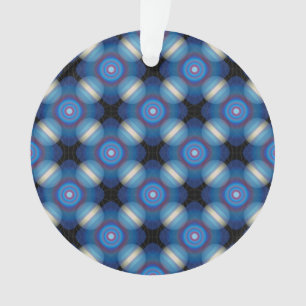 Blue Spacey Geometric Ornament