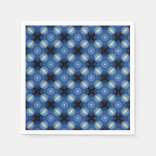Blue Spacey Geometric Serviette