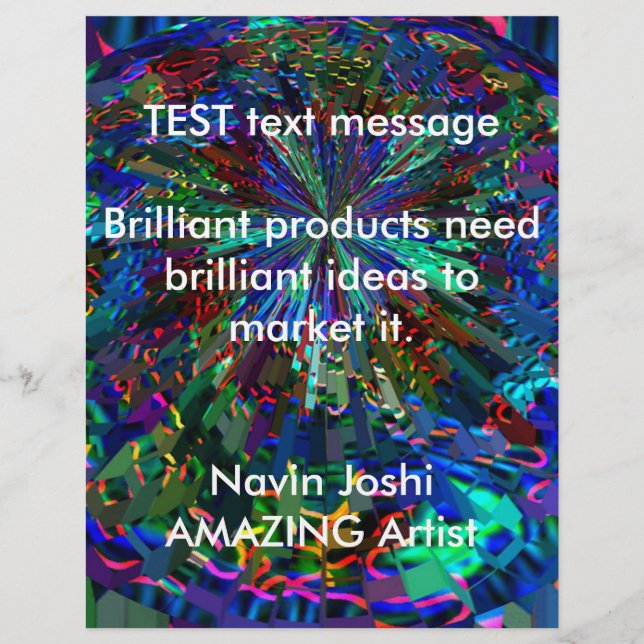 Blue Sparkle Alien Planet Flyer (Vorne)