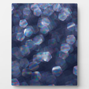 Blue Sparkle Bokeh Lights Fotoplatte