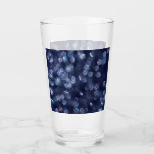 Blue Sparkle Bokeh Lights Glas