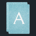 Blue Sparkle Glitzer 16 . Geburtstag Geburtstag Einladung<br><div class="desc">Blue Sparkle Glitzer 16 . Geburtstag Monogram Name and Initial Birthday Party Einladung. Diese Einladung ist ideal für die Sparkle Glitzer Sweet 16 Geburtstagsparty,  die in Aquamarin oder Aqua Blue feiern möchten.</div>