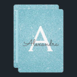 Blue Sparkle Glitzer 16 . Geburtstag Geburtstag Einladung<br><div class="desc">Blue Sparkle Glitzer 16 . Geburtstag Monogram Name and Initial Birthday Party Einladung. Diese Einladung ist ideal für die Sparkle Glitzer Sweet 16 Geburtstagsparty,  die in Aquamarin oder Aqua Blue feiern möchten.</div>