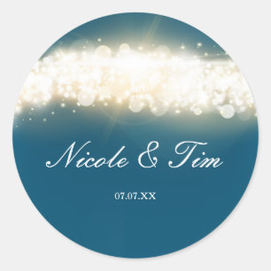 Blue Sparkle Lights Sky Blast Fevor Stickers