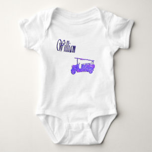 Blue Sparkle William, Name, Logo Baby Strampler