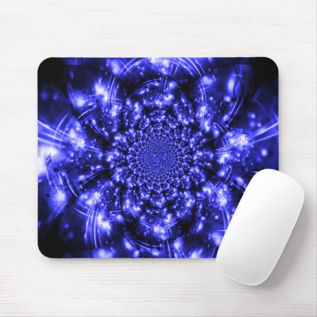 Blue Sparkling Lights Mousepad (Mit Mouse)