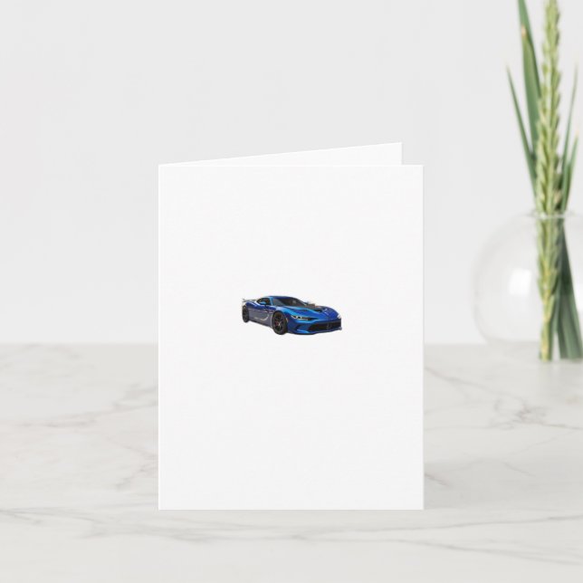 Blue Speed Demon Sticker Karte (Vorderseite)