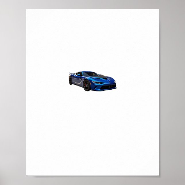 Blue Speed Demon Sticker Poster (Vorne)