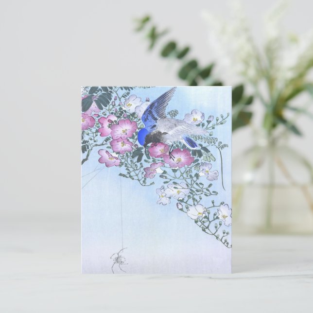 Blue Spider Bird Blume Print | Spider Lovers (Stehend Vorderseite)
