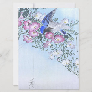 Blue Spider Bird Blume Print Spider Lovers
