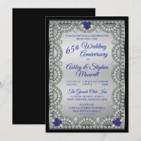 Blue Spinel Diamond 65-jähriges Party zum Hochzeit