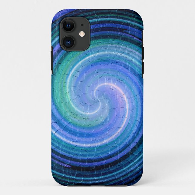 Blue Spiral Abstrakt Art 2 Case-Mate iPhone Hülle (Rückseite)