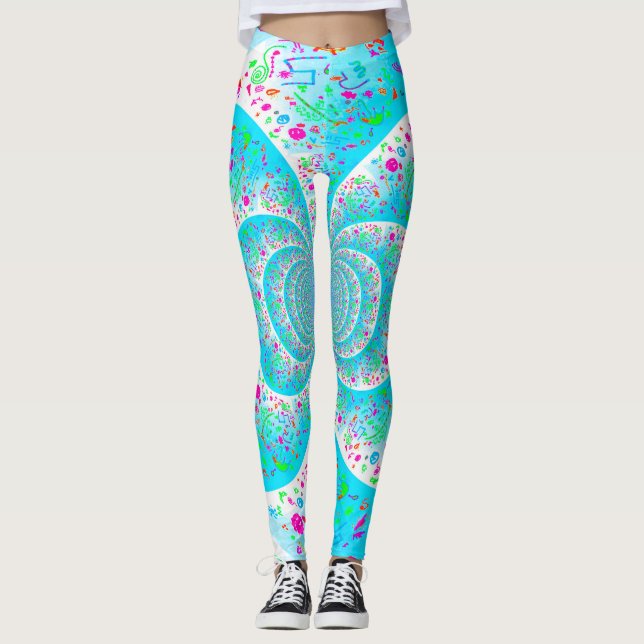 Blue Spiral Leggings (Vorderseite)