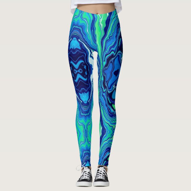 Blue Splash Leggings (Vorderseite)