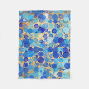 BLUE SPLOTCHES FLEECEDECKE