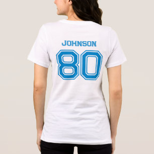 Blue Sports Team Individuelle Name, Nummer, Teamna Tri-Blend Shirt