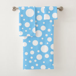 Blue Spots Badetuch Set