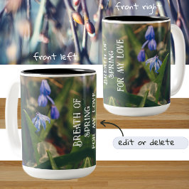 Blue Spring Blume Zweifarbige Tasse