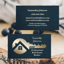 Blue Spruce Gold Key Real Anwesen Business Card