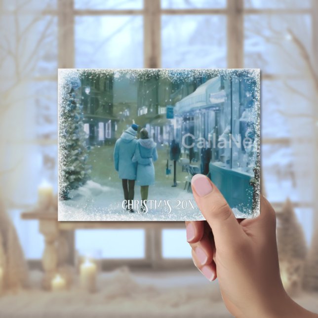 Blue Spruce Magisches Weihnachtsportrait Postcard Postkarte (Von Creator hochgeladen)