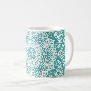 Blue Spruce Mandala Kaffeetasse