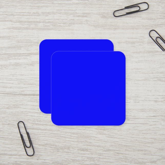 Blue Square Business Card Quadratische Visitenkarte (Vorderseite/Rückseite Beispiel)