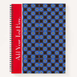 Blue Square Design Spiral Notebook Notizbuch