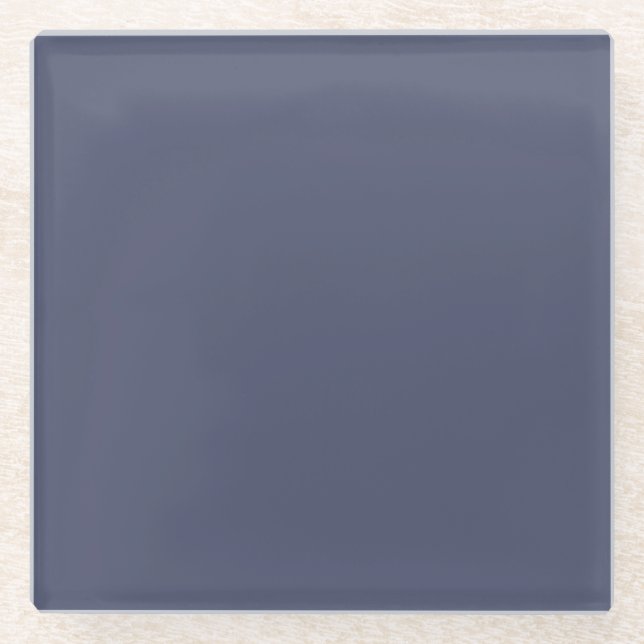 Blue Square Glass Untersetzer (Vorderseite)