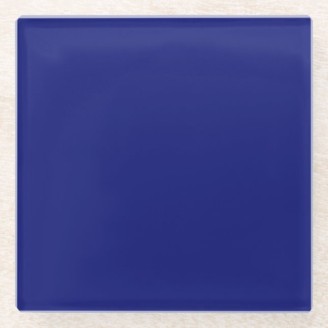 Blue Square Glass Untersetzer (Vorderseite)