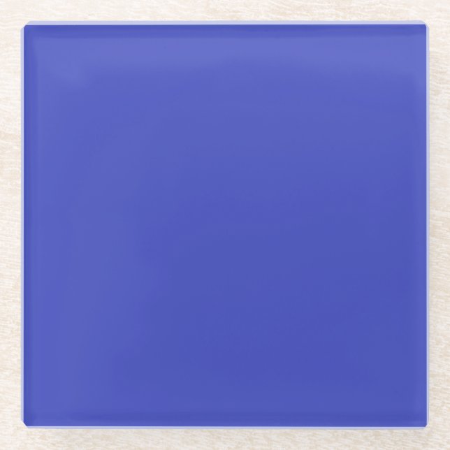 Blue Square Glass Untersetzer (Vorderseite)