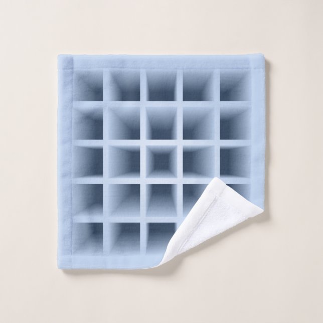 Blue square holes pattern (Gant de toilette)
