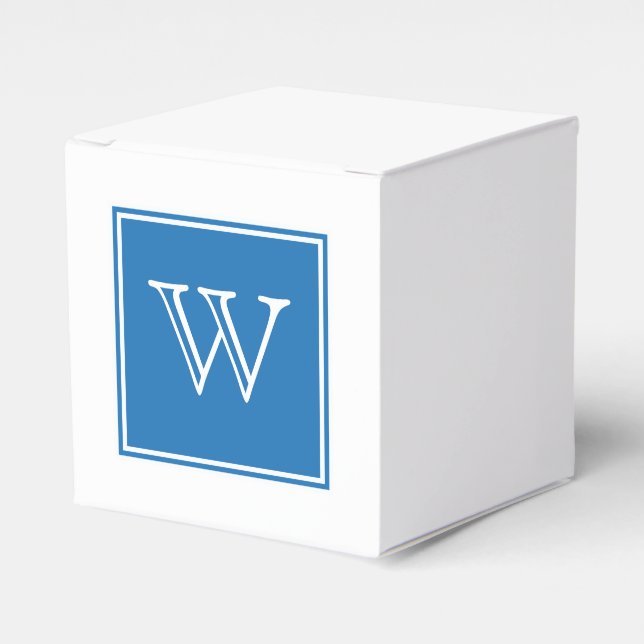 Blue Square Monogram Fevor Boxes Geschenkschachtel (Vorderseite)