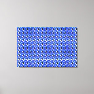Blue Squarish Pattern Leinwanddruck