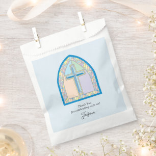 Blue Stached Glass First Communityfavorit Bag Geschenktütchen