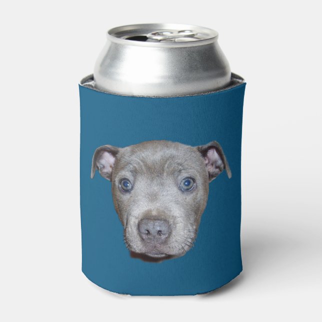 Blue Staffordshire Bull Terrier Face, Blue Dosenkühler (Kanne Vorderseite)