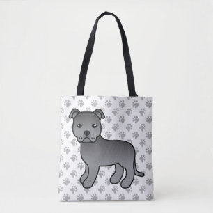 Blue Staffordshire Bull Terrier Niedlich Cartoon D Tasche