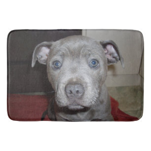 Blue Staffordshire Bull Terrier Puppy, Bathmat Badematte
