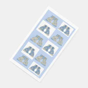 Blue Staffordshire Dogs Ginger Jars Magnolia Serviette
