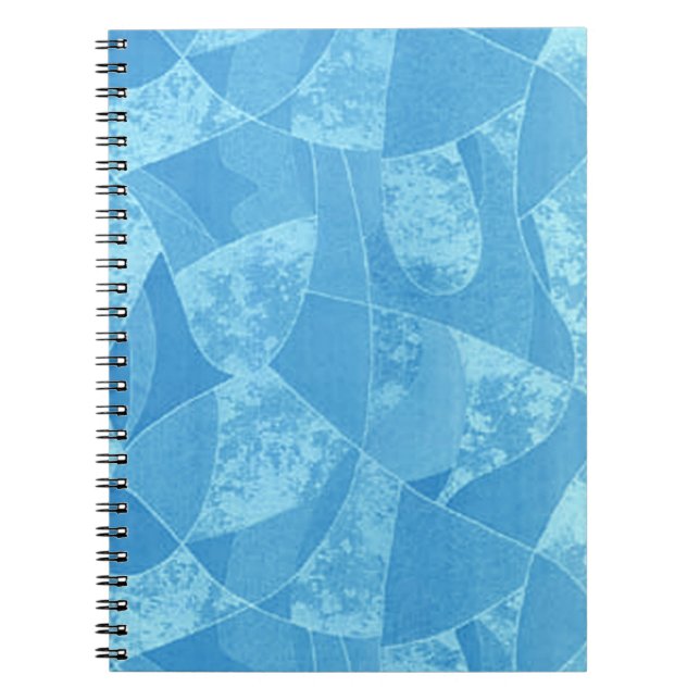 Blue Stain Glass Spiral Notebook Notizblock (Vorderseite)
