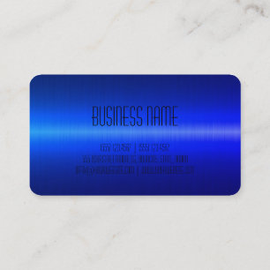 Blue Stainless Steel Metal Look #2 Visitenkarte