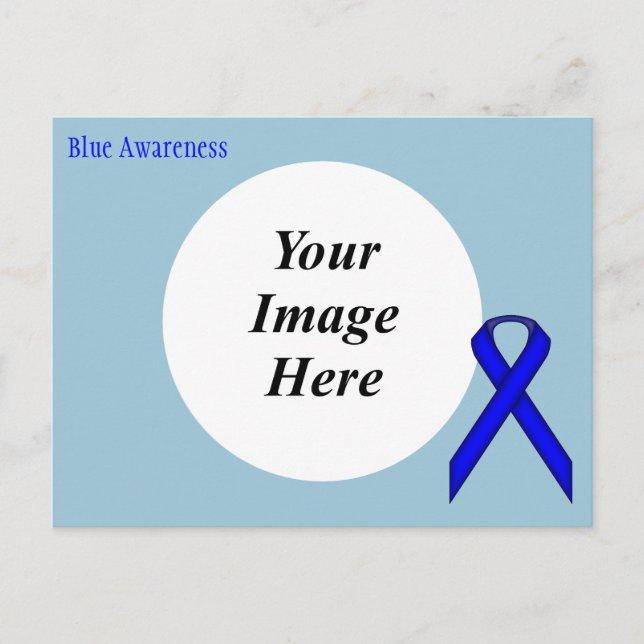 Blue Standard Ribbon Template von Kenneth Yoncich Postkarte (Vorderseite)
