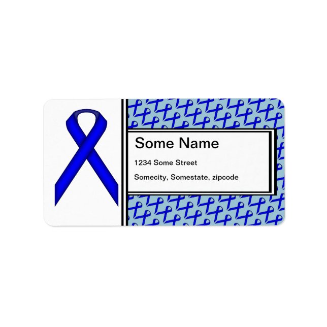 Blue Standard Ribbon von Kenneth Yoncich Adressaufkleber (Vorne)