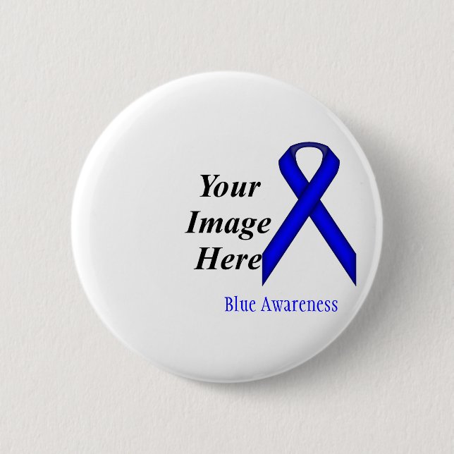 Blue Standard Ribbon von Kenneth Yoncich Button (Vorderseite)