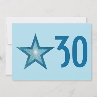 Blue Star "Age" - Einladung zum Geburtstag in blas