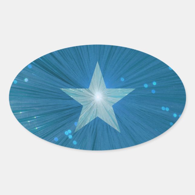 Blue Star Aufkleber oval (Vorderseite)