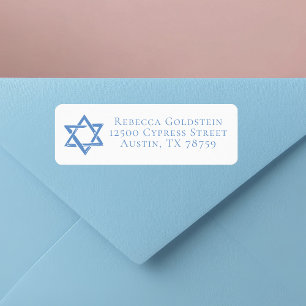 Blue Star der jüdischen Rücksendeadresse